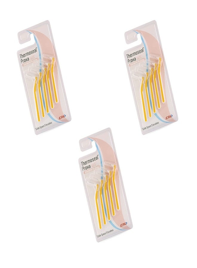 ICPA Thermoseal Proxa Wide Space (WS) Manual Brush for adults(Pack of 3)Multicolor - Image 1